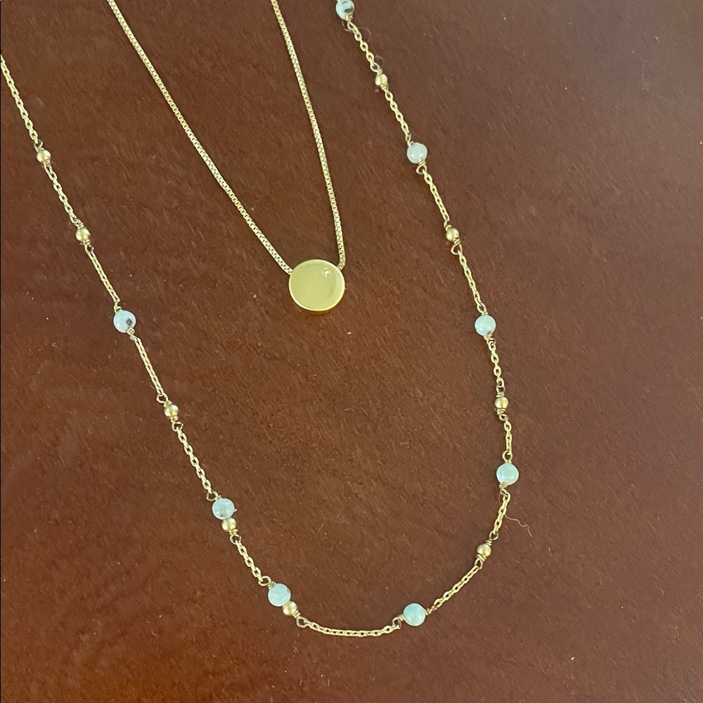Madewell Gold Layered Disc Necklace Set - Picture 4 of 4